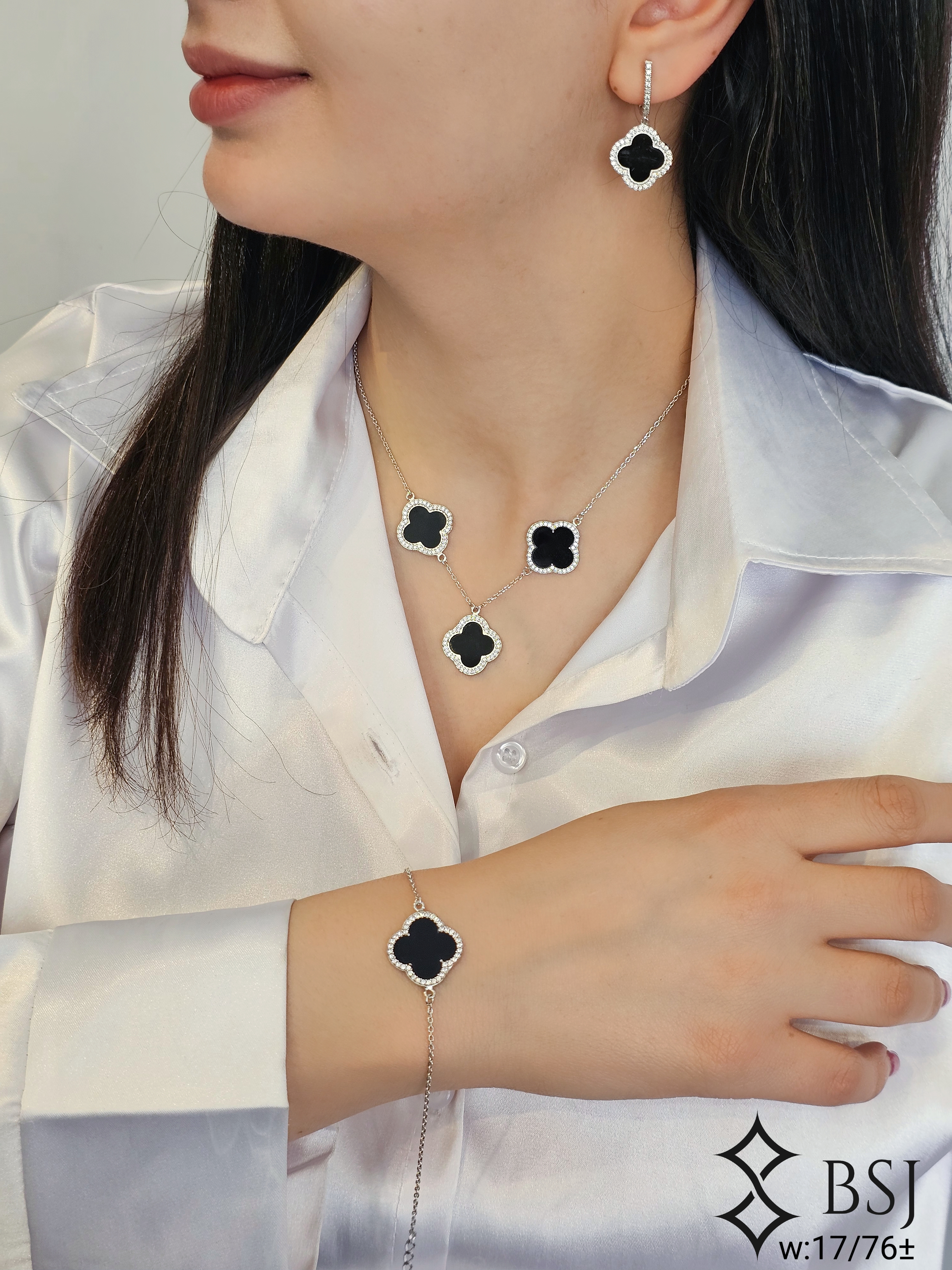 سرویس نقره GT163 زنجیری ونکلیف | شیک زنانه، دخترانه و مناسب عروس