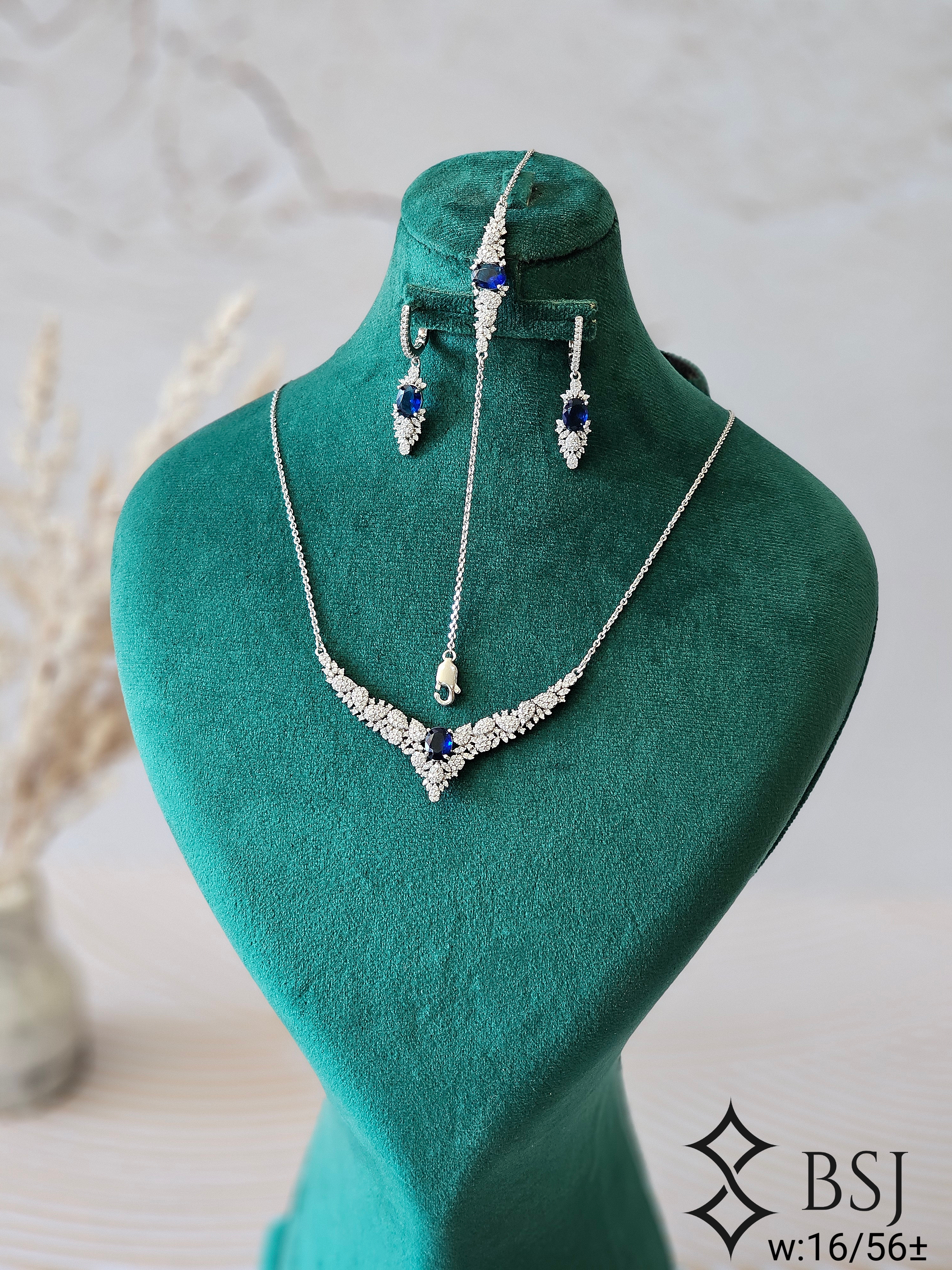 سرویس نقره GT155 نگین برلیان شیک زنانه و عروس | خرید با بهترین قیمت