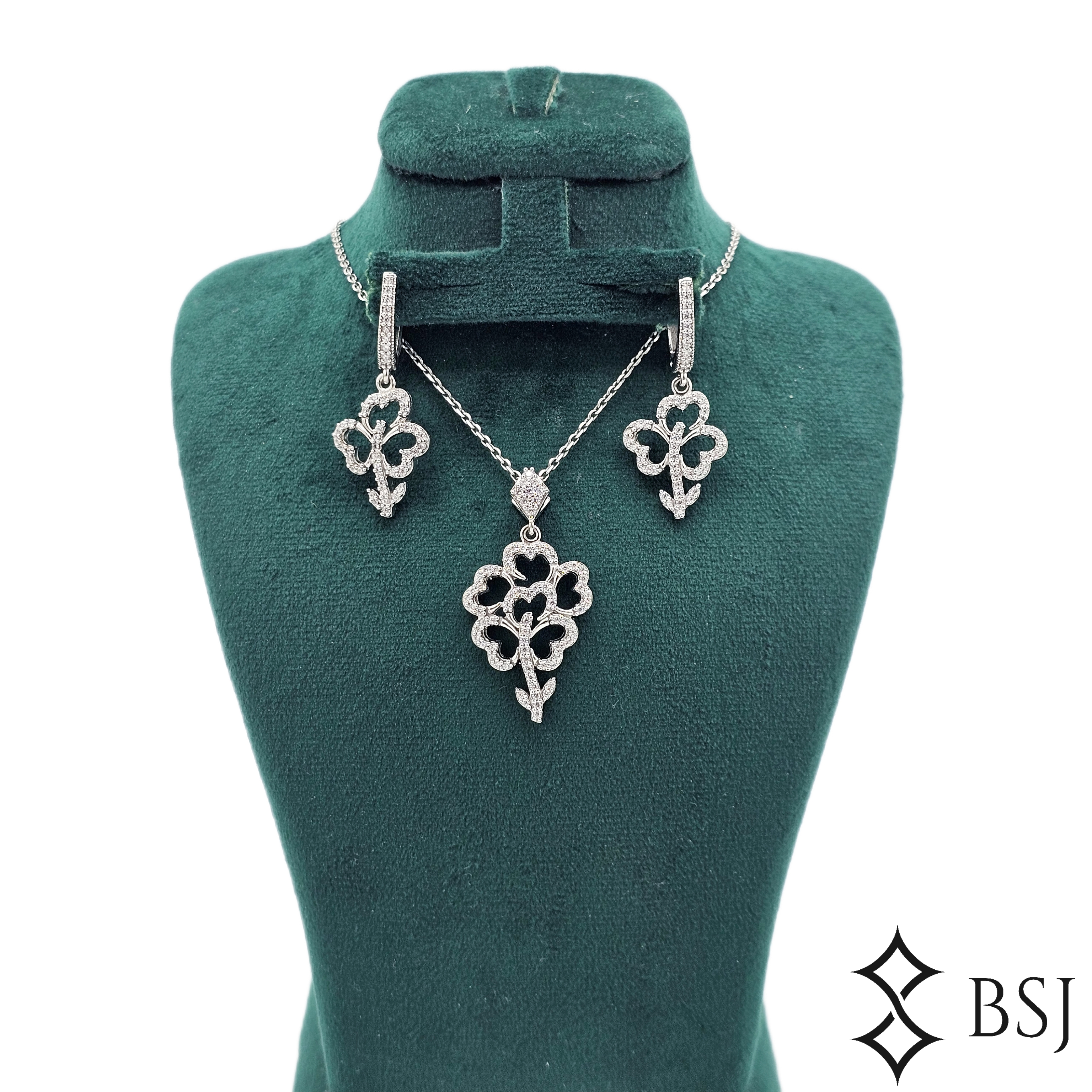 نیمست نقره GM107 نگین برلیان | شیک زنانه، دخترانه و مناسب عروس